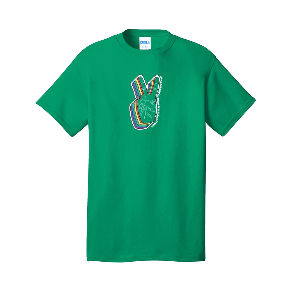 Adult - Port & Company Core Cotton Tee (Peace Logo)