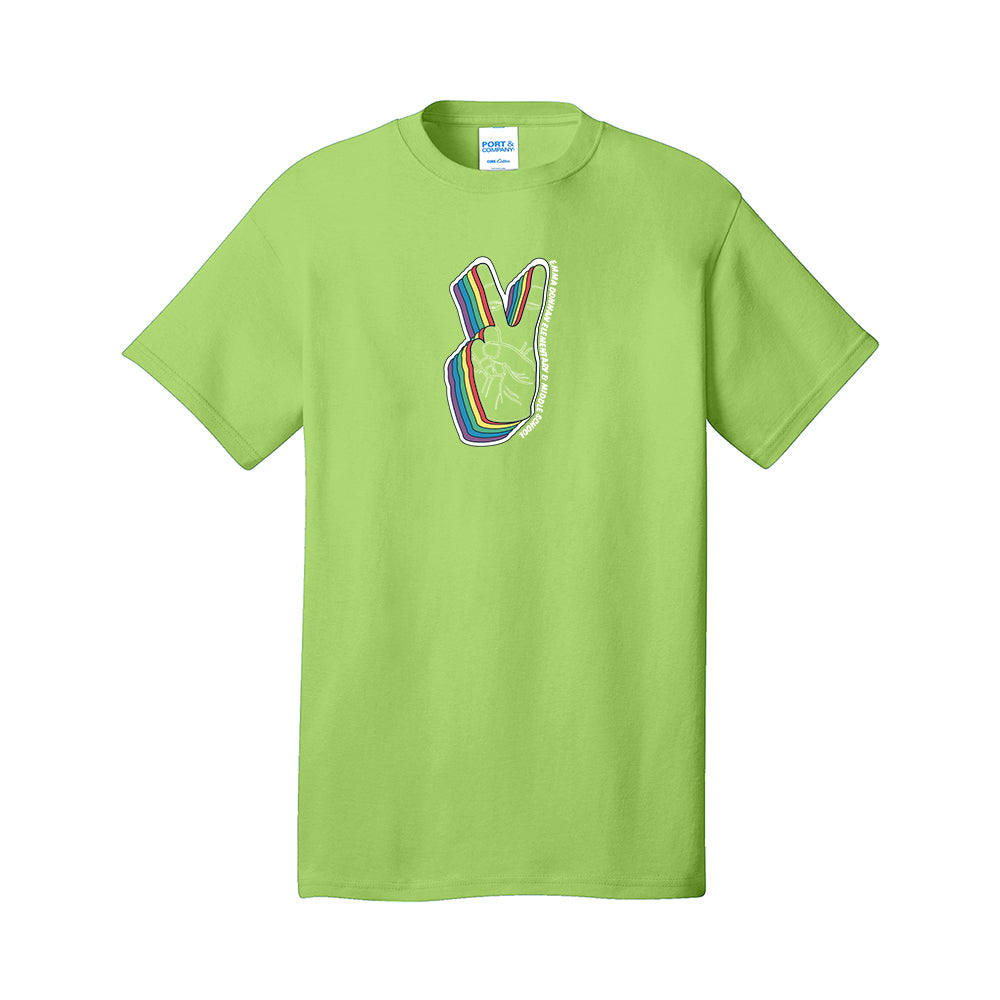 Adult - Port & Company Core Cotton Tee (Peace Logo)