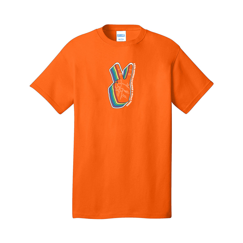 Adult - Port & Company Core Cotton Tee (Peace Logo)
