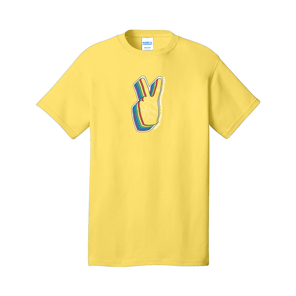 Adult - Port & Company Core Cotton Tee (Peace Logo)