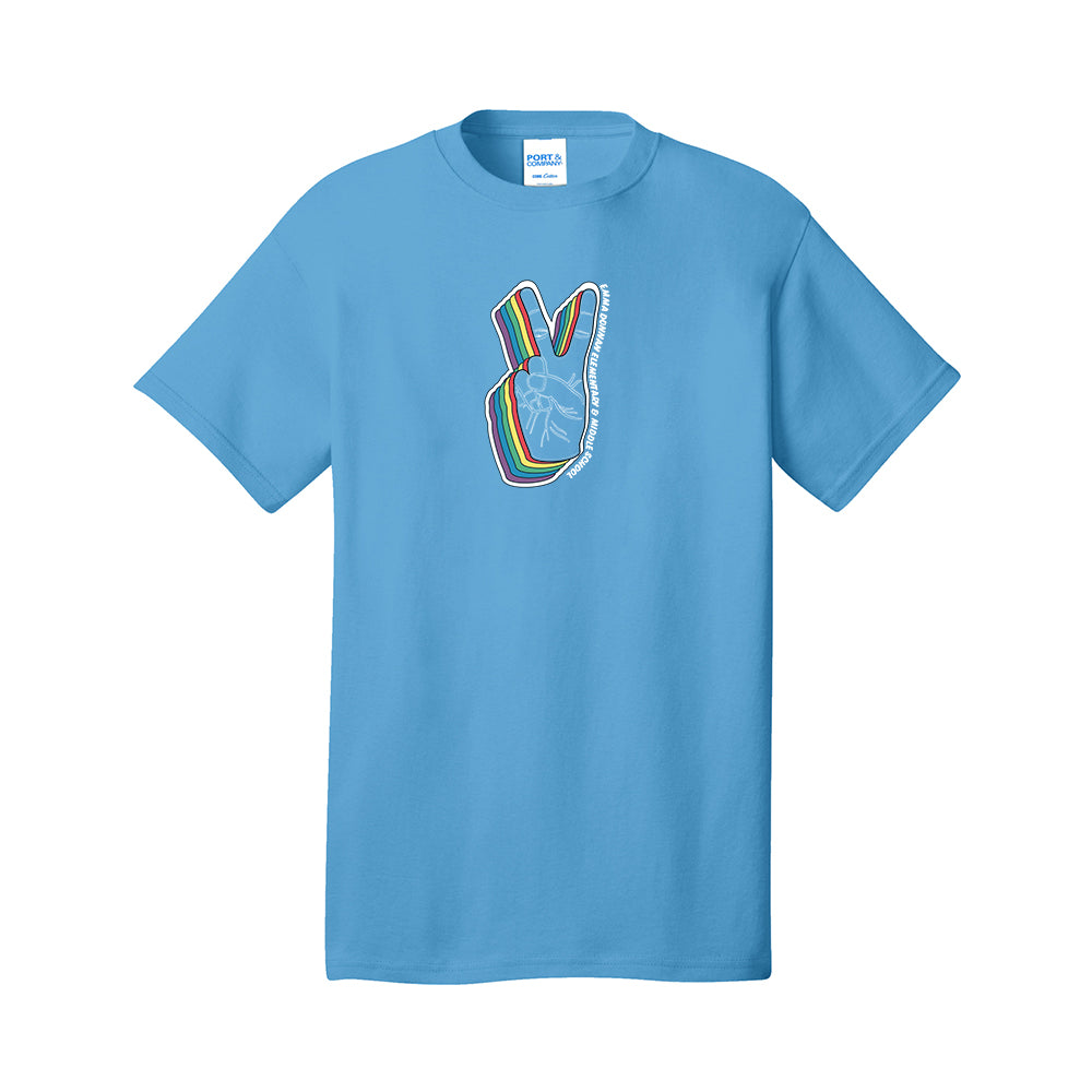 Adult - Port & Company Core Cotton Tee (Peace Logo)