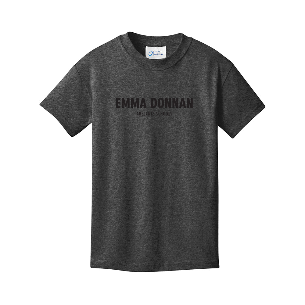 Emma Donan - Blact Text- Port & Company - Youth Core Cotton Tee
