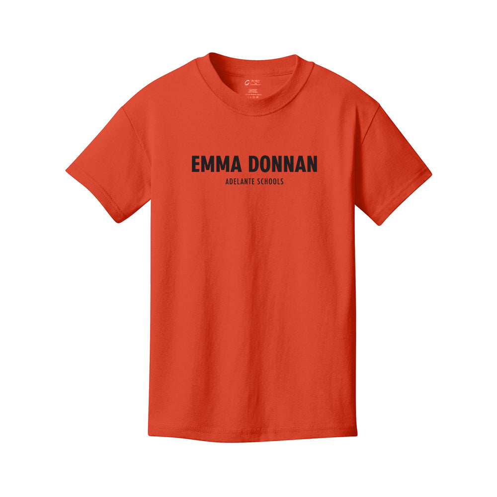 Emma Donan - Blact Text- Port & Company - Youth Core Cotton Tee