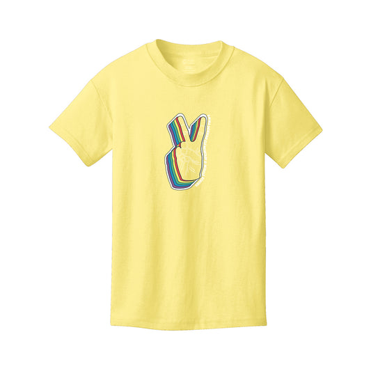 Youth - Port & Company Youth Core Cotton Tee (Peace Logo)