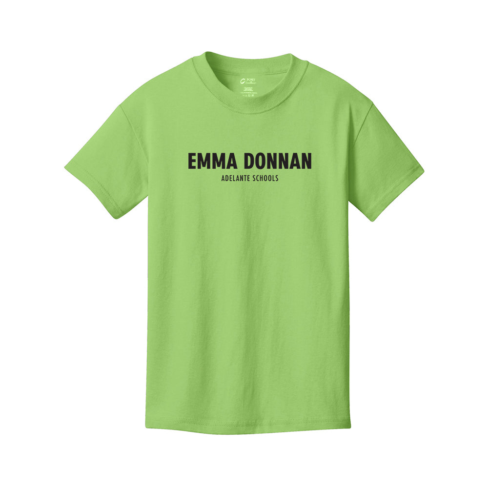 Emma Donan - Blact Text- Port & Company - Youth Core Cotton Tee