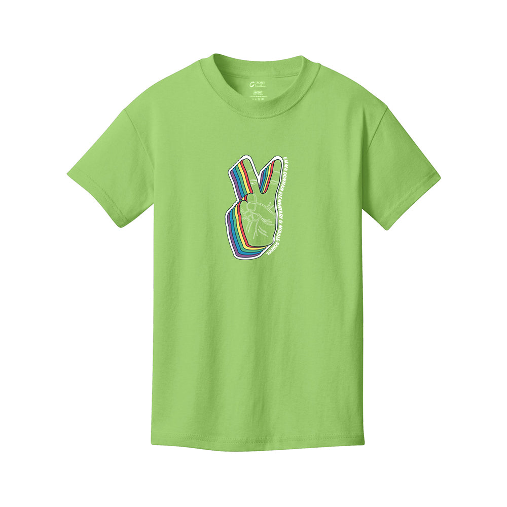 Youth - Port & Company Youth Core Cotton Tee (Peace Logo)
