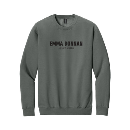 Adult - Gildan Softstyle Crewneck Sweatshirt (Emma Donnan - Black Text)
