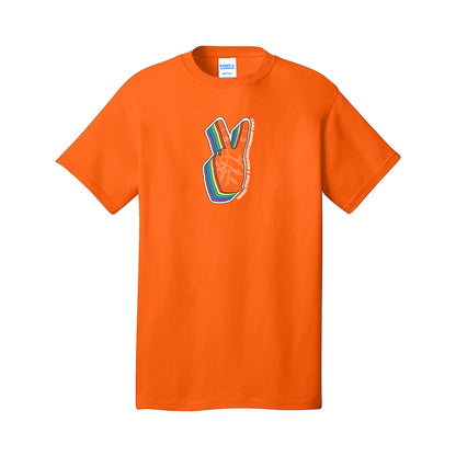 Adult - Port & Company Core Cotton Tee (Peace Logo)