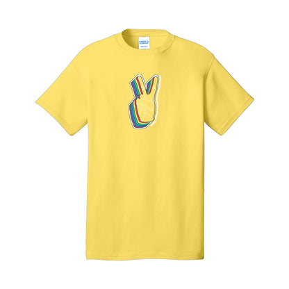 Adult - Port & Company Core Cotton Tee (Peace Logo)