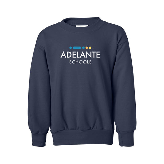 Adelante Schools - Hanes Ecosmart Youth Crewneck Sweatshirt