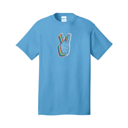Adult - Port & Company Core Cotton Tee (Peace Logo)