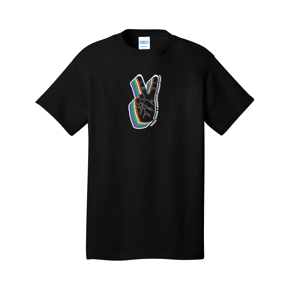 Adult - Port & Company Core Cotton Tee (Peace Logo)