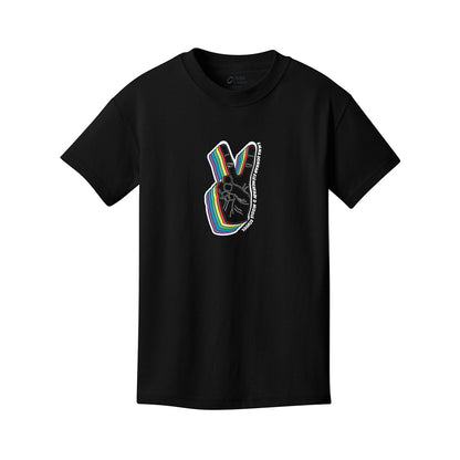 Youth - Port & Company Youth Core Cotton Tee (Peace Logo)