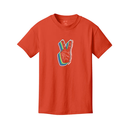 Youth - Port & Company Youth Core Cotton Tee (Peace Logo)