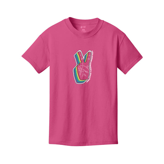 Peace Logo - Port & Company - Youth Core Cotton Tee