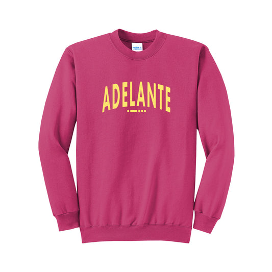 Adelante - Crewneck Arch - Port & Company - Core Fleece Crewneck Sweatshirt